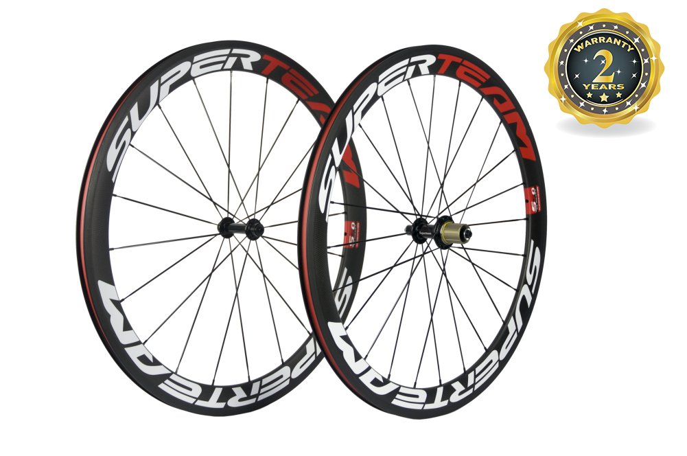 Amazon | SuperTeam 50/88カーボンホイールセット 700C 幅23mm ブルー